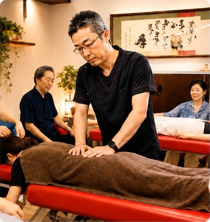 施術を行う院長 西健児
