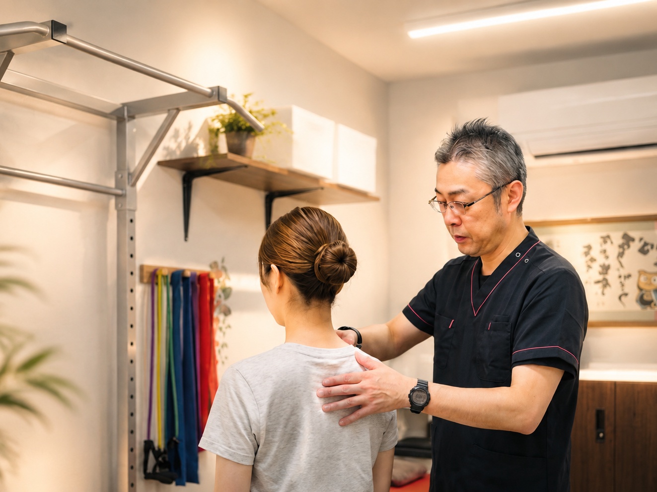 院長 西健児による整体×運動アプローチの様子