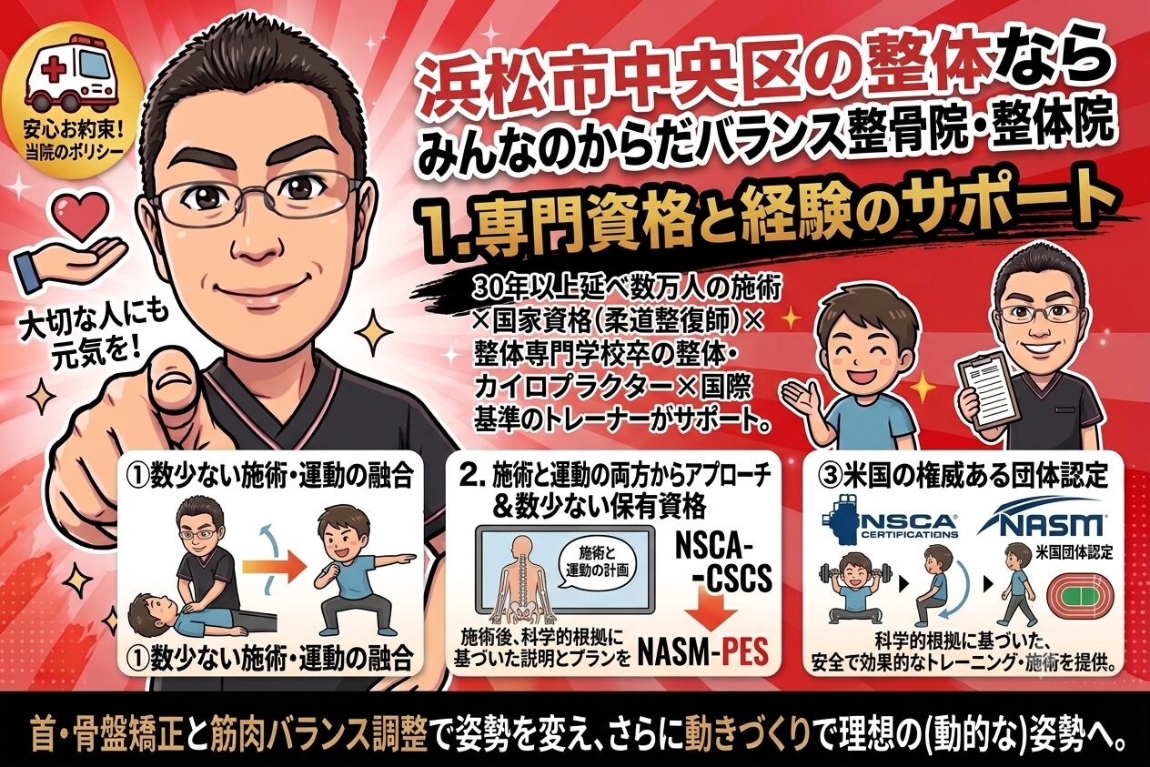 浜松腰痛・自律神経整体ならみんなのからだバランス整骨院・整体院