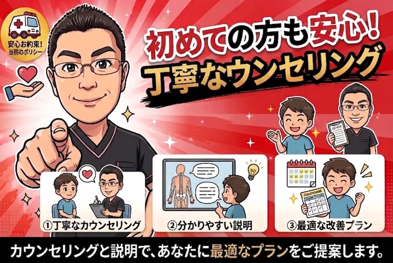 浜松腰痛・自律神経整体ならみんなのからだバランス整骨院・整体院カウンセリング